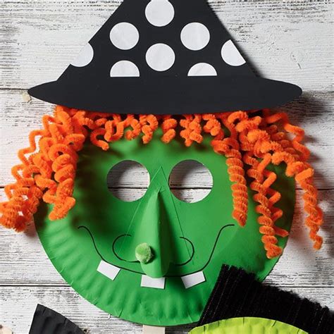Make a Paper Plate Witch Windsock for Halloween Decor